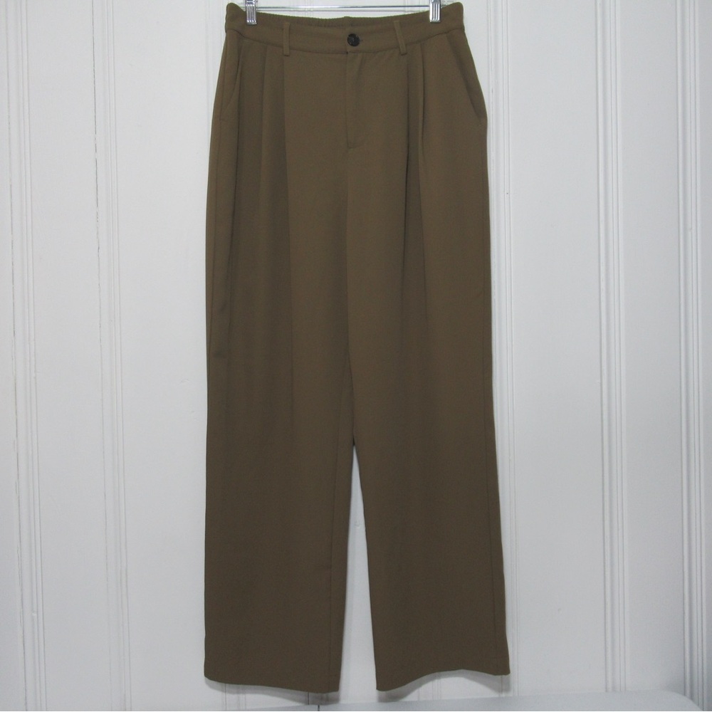 HALARA Wide Leg Pants in Olive Brown